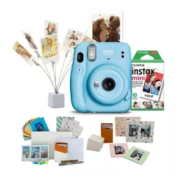 Fujifilm Instax Mini 11 Instant Camera Holiday Bundle (Sky Blue) with Film