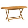 vidaXL Garden Table Wood Brown Solid eucalyptus wood Medium Foldable - 2 of 4