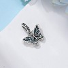Sterling Silver Butterfly Charm with Real Turquoise - Dangle Bead for Bracelets, Birthday Gift - 3 of 4