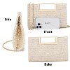 Straw Clutch Purses for Women Formal Party Clutch Bags Cocktail Prom - 3 of 4