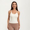 Anna-Kaci Active Women's Fitted Strappy Back Tank Top with Scoop Neck and Cross Back Design - 2 of 4