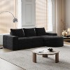 99-Inch Beige L-Shaped Chenille Cloud Curved Sectional Sofa with Chaise for Living Room and Bedroom - 3 of 4