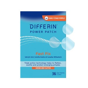 Differin Fast Fix Salicylic Acid Pimple Patches for Emerging Acne - 36ct - 1 of 4
