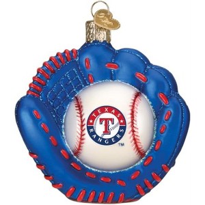 Old World Christmas Blown Glass Ornament for Christmas Tree, Texas Rangers Baseball Mitt - 1 of 3