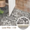 5x7 Washable Bedroom Rugs, Brown Vintage Living Room Area Rug Distressed Bedroom Carpet Floral - 4 of 4