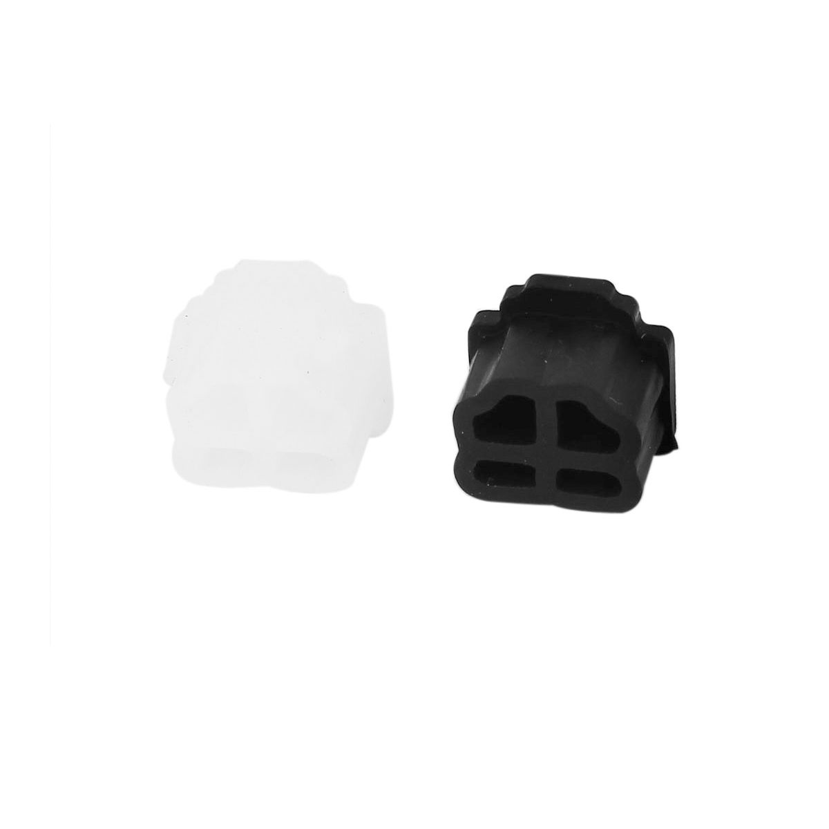 Unique Bargains Black Clear Rubber RJ11 Connector Port Anti Dust Hat Protector Cover 10 Pcs - thumbnail 4