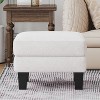 CAVINAS 22.8" Square Ottoman, Modern Sofa Footrest Ottoman with Wooden Legs, Versatile Side Table for Living Room, Bedroom - 2 of 4
