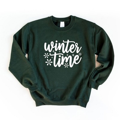 Simply Sage Market Women's Graphic Sweatshirt Winter Time Snowflakes