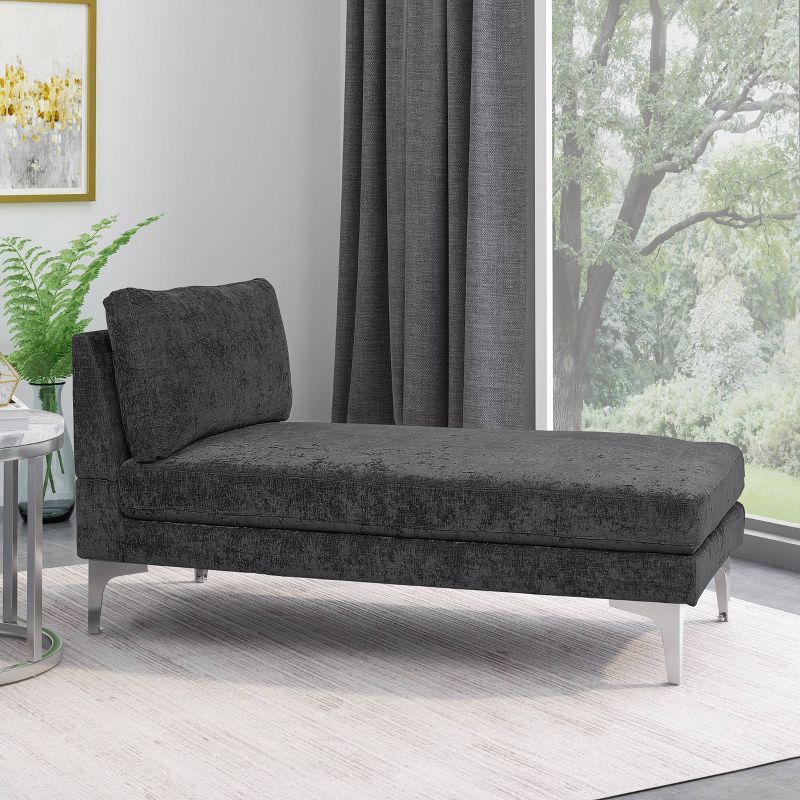 Beamon Contemporary Fabric Chaise Lounge - Christopher Knight Home, 3 of 11
