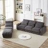 TiramisuBest 87" No-Assembly Oversized Sectional Chaise, Plush Reclining Sofa Bed for Indoor Living Room & Bedroom-Beige - 3 of 4