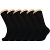 Men’s Diabetic Crew Socks – 6 Pairs, Loose Fit, Non-Binding Top, Cushioned Sole, Moisture-Wicking, Size 9-11, 10-13, 13-15 - 2 of 2