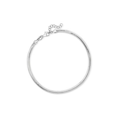 Ross-Simons Italian Sterling Silver Flat Snake-Chain Anklet Size 9