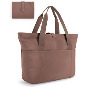 Tote Bag for Women, Foldable Tote Bag With Zipper Travel Large Shoulder Bag Handbag - 1 of 4
