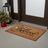 HomeRoots 17" X 29" Brown Black And Red Christmas Believe Outdoor Coir Door Mat - 2 of 4