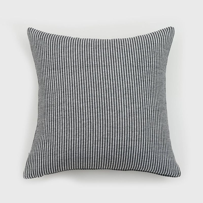 18"x18" Elsa Reversible Woven Striped Chenille Square Throw Pillow - Evergrace, 5 of 15