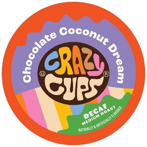 Crazy Cups Decaf Chocolate Coconut Dream Flavored Coffee Pods - 1 of 4