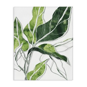 Stupell Industries Expressive Palm Linework Green Pop Detail - 1 of 4
