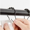 Home Mart Goods 12 Piece Set - Matte Black Heavy Duty Shower Curtain Hooks Rings Rustproof Metal - 3 of 4