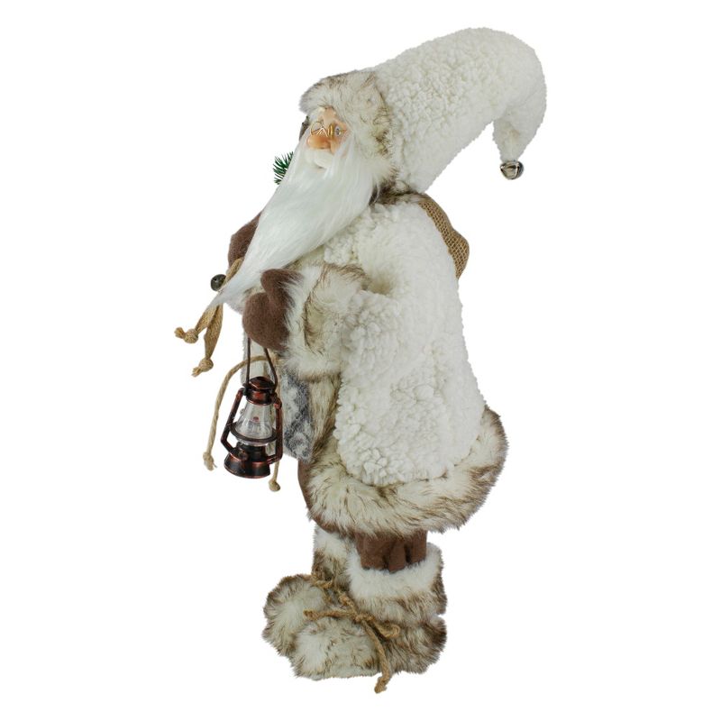 Northlight 12" Snow Lodge Santa Christmas Figure with Lantern, 4 of 6
