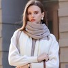 Anna-Kaci Women's Striped Scarf with Soft Cozy Fabric Two-Tone Design and Fringe Trim Detailing - 3 of 4