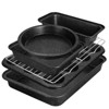 Itopfox 6-Piece Non-Stick Bakeware Set, Stackable Baking Pans for Even Heating, Includes Muffin Pan, Loaf Pan, Round & Square Cake Pans, Cooling Rack - 3 of 4