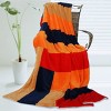 Slickblue Multi-Stripe Coral Fleece Throw, 59x78.7 inches, Warm & Comfortable for Bedroom & Living Room, 5 Color Options - 2 of 3