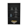 INFURNIC Decorative Wall Shelf Eco 3-Tier Open Storage Cabinet with Ample Shelves for Display and Organization, Black, 12"*21"*36" - 3 of 4