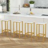 Costway 4 PCS 26"Bar Stool Set with Metal Frame Footrest Backless Counter Height Stool Brown - 4 of 4