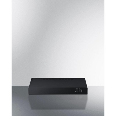 Summit 20" Black Stainless Steel Convertible Under Cabinet Range Hood