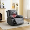 Manual Recliner with 135¡ã Front & Rear Adjustment, Heating & Massage - Enhanced Comfort, Side Storage Pockets, Remote Control - 2 of 4
