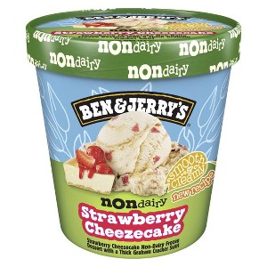 Ben & Jerry's Non-Dairy Strawberry Cheesecake Frozen Dessert Certified Vegan - 1 Pint - 1 of 4