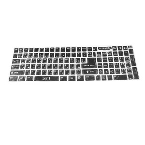Unique Bargains PC Laptop Keyboard English Sticker Decal Decor Black White - 1 of 4