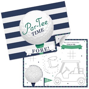 Big Dot of Happiness Par-Tee Time - Golf - Paper Birthday Party Coloring Sheets - Activity Placemats - Set of 16 - 1 of 4