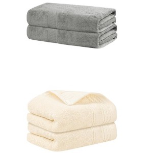 REGALWOVEN Cotton Absorbent Soft Bath Hand Cloths Towels 2 Piece Sets - 1 of 4