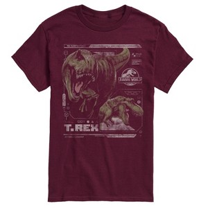 Men's - Jurassic World: Rebirth - T-Rex Digital Profile Short Sleeve Graphic T-Shirt - 1 of 4