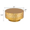 CT-90-25-30 Modern Style Coffee Table made with Metal in Gold - 2 of 4