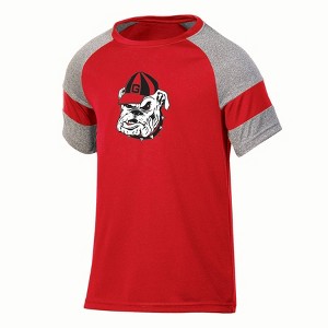 NCAA Georgia Bulldogs Boys' Gray Poly T-Shirt - 1 of 3