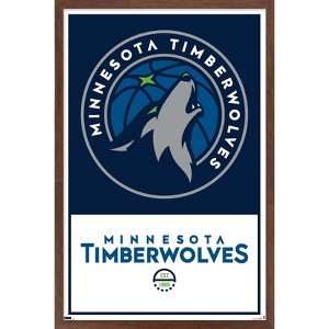 Trends International NBA Minnesota Timberwolves - Logo 21 Framed Wall Poster Prints - 1 of 4