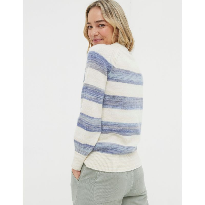 Fatface Women's Denim Ombre Stripe Sweater, 2 of 6