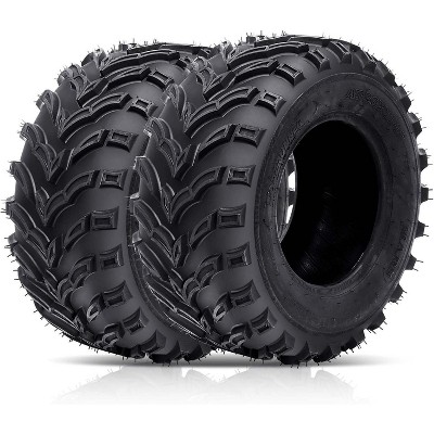2PCS 26x9-12 TL ATV/UTV Tires, 26x9x12 6 PR Rubber All Terrain Tire, 16mm Tread Depth, 410 LBS Loading Capacity