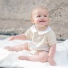 Hope & Henry Layette Baby Short Sleeve Peter Pan Collar Sweater Romper, Infant - 2 of 4