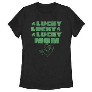 Women's Looney Tunes St. Patrick's Day Lola Bunny Lucky Lucky Lucky Mom T-Shirt - 1 of 4