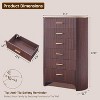 Fluted Dresser for Bedroom, Chest of Drawers with Gold Handles, Curved Profile, Wood Storage Dressers Organizer for Bedroom, Living Room - 3 of 4