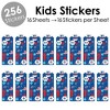 Big Dot of Happiness Firecracker 4th of July - Red, White and Royal Blue Party Favor Kids Stickers - 16 Sheets - 256 Stickers - 2 of 4