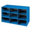Bankers Box Classroom Literature Sorter, 9 Compartments, Blue, 28.25" x 13" x 16" - 2 of 4