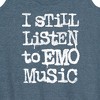 Women's - Instant Message - I Still Listen To Emo Music Graphic Racerback Tank - 2 of 4