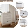 RoyalCraft 4 Drawer Dresser Modern Wooden Chest with Storage, Ball Bearing Slides for Bedroom, Closet, Living Room, or Entryway, White - 3 of 4