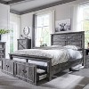 SinCiDo Farmhouse Wood Platform Bed Frame, 51" Headboard, 20" Roman Column Footboard, 2 Storage Drawers, Box Spring Not Needed - 4 of 4