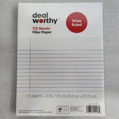 Filler Paper Wide Ruled - Dealworthy™