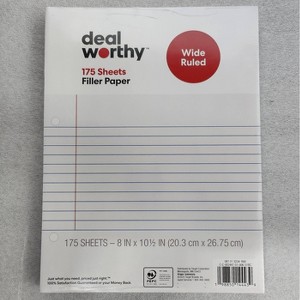 Filler Paper Wide Ruled - Dealworthy™ - 1 of 1